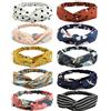 DRESHOW 10 Pezzi Fascia per Capelli Annata Fiore Stampato Criss Cross Annodato Fascia Elastica Turbante Fasce Yoga Testa Contorta Carino Accessori Capelli per Donna e Ragazza