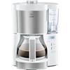 Melitta Look V - Macchina da caffè con filtro e timer Con caraffa in vetro bianco