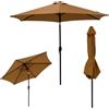 JJ. Juanito - Ombrellone dritto, rotondo, inclinabile, Ø300 cm, ombrellone dritto, Ø 3 m, apertura con manovella, tela professionale 240 g/m2, rinforzata, resistente ai raggi UV, colore: Marrone terra