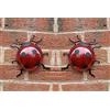 MD MUZ 2 coccinelle grandi da giardino, in plastica, ideali per patio, parete, recinzione, decorazione Art Déco, extra large, 17,8 cm circa ogni foto dal vivo