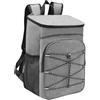 Uonguon Zaino termico, borsa termica a prova di perdite, con tasche laterali, resistente, morbida, portatile, per la spesa, impermeabile, per uomini e donne, 19 x 29 x 42 cm