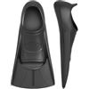 PEIHUODAN Pinne da Nuoto Corte in Silicone per Bambini e Adulti - Pinne Allenamento per Stile Libero, Piscina e Snorkeling (Nero,Media)