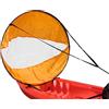 Hidyliu Pagaia da Sottovento Pieghevole in PVC, con Finestra Trasparente per Kayak, Canoe, Gonfiabili (Arancia)