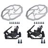 NHABXGDS Freni MTB Mountain Bike Pinza Freno a Disco con Doppia Trasmissione a pistone Freno per Bicicletta Parti di Biciclette con rotore da 160 mm(Front Brake HS1)