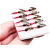 Qitewwrme 10 Pezzi Mosche da Pesca a Mosca, Esche Bioniche a Forma di Falene, Zanzare e Culicidi, per Spigola, Luccio, Salmone e Trota