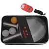 LIYJTK Set di palline da pong, racchette da pong, palline, esercizi di allenamento per racchetta, interni ed esterni (Nera)