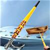 Generic Gaff Barca Marino in Fibra di Vetro, Asta Retrattile Gancio di Salvataggio Piscina, Asta Piscina，for Il Salvataggio di Yacht, Laghi E Piscine(Yellow,4M/13.1FT)
