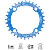 CAOIECYZ Corona Stretta e Larga 104 BCD Rotonda per Catena Singola, 38 Denti Blu