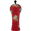 CHIFIGNO Cute Frog Red Golf Club Copritesta per mazza da golf ibrida in legno PU Pelle Copritesta per mazze da golf con etichette numeriche per donne uomini
