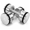 unycos - Coppia di Manubri Regolabili【2,5 kg】in Acciaio Inox Cromato, Pesi con Impugnatura Antiscivolo e Anelli in Silicone per Ridurre l'Attrito, Allenamento e Palestra in Casa (Titan Transformer)