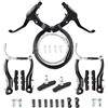 NHABXGDS Set di Freni a V per Bicicletta Set di Leve Freno per Bici in Lega di Che tirano la Linea del Cavo della Pinza Freno a V Kit Freno per Bici da Strada(Brake Lever-White)