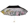 Generic XYNSNDB Ombrello Ombrello da Golf Floreale Ombrello Automatico con Bastone Aperto Manico con Gancio in Legno Ombrelli Antivento con Canna Grande (Size : 26CM)