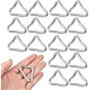 TIDTALEO Anello Triangolare in Acciaio per Ricambi Trampolino Elastico, Resistente alla Ruggine alle Intemperie, per Tappeto Elastico e Uso Sportivo
