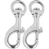 Omquot Moschettone a immersione in acciaio inox 316, girevole, 80 mm, 2 pezzi, resistenza alla corrosione per attrezzatura subacquea, hardware marino