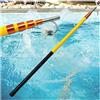 Generic Asta Telescopica 2 in 1 for Il Salvataggio in Acqua in Fibra di Vetro, Gancio for Piscina E Pinza for Barca, Asta Allungabile Regolabile for Piscina, Lago E Piccola Imbarcazione(Yellow,4M/13.1FT)