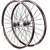 QHYRZE Set Di Ruote MTB 26 27.5 29 Freno A Disco A Sgancio Rapido 24H Ruote For Mountain Bike Cerchio In Lega Di Alluminio 100/135mm Mozzo, For Cassetta 7-11 Velocità(Black,29Inch)