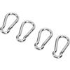 Generic Versatili Clip con Moschettone a Molla in Acciaio Inossidabile per Portachiavi da Pesca da Escursionismo 4 Pezzi (4PCS)