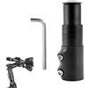 Helweet Prolunga Manubrio MTB, Prolunga Manubrio Bici, Manubrio Riser per Bici, Adattatore per Attacco Manubrio, Adatto per Mountain Bike e Bici da Strada, con Chiave Esagonale, Nero