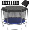 Neptuiby Copertura ombreggiante per Trampolino Tettuccio per Trampolino in polietilene con Blocco UV per trampolini Rotondi da 10 Piedi (Telaio a 8 Pali).