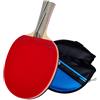 uoXHFdh Racchetta da ping pong in legno puro a 7 strati, adatta for principianti amatoriali(Red and Black,Horizontal shot)