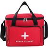 Takingup Borsa per kit di pronto soccorso in tessuto rosso, borsa di emergenza portatile a scomparti multipli per viaggi in auto a casa, di pronto soccorso vuota