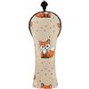 CHIFIGNO Cute Cartoon Fox Brown Golf Club Covers per driver in legno ibrido PU pelle mazze da golf con etichette numeriche per donne uomini