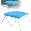 DJJYCTNM Tendalino Barca 4 Archi, Tendalino Impermeabile Resistente con Telaio in Lega di Alluminio, Tendalino Parasole Pieghevole per Barca da Pesca, Pontone(231-244cm/91-96in)