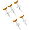 Kaeltsyn Set da allenamento con linee guida visibili, confezione da 5 tee in nylon per allenamento e configurazione di tiro, per golfisti, tee da golf in nylon con coppa larga