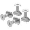 SHOWERORO Viti M6 Efficienza Idrodinamica 4 Pezzi in Acciaio Inossidabile e Connessione Sicura per Surfboard e Hydrofoil Dadi Scorrevoli per Tracce Foil