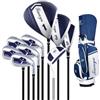 SiaBiced Set Completo Mazze da Pezzi per Uomo, include Mazze da Golf con Sacca da Golf, Set da 9 pezzi con bastoni in carbonio e borsa con supporto
