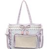 Generic Borsa a tracolla da donna di grande capacità, con fiocco carino, con cinghie regolabili, per pendolarismo quotidiano e uscite casual, Viola, 480.00x260.00x220.00mm/18.9x10.24x8.66inch, Classico