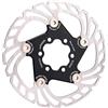 NHABXGDS Otore flottante per Freno a Disco per Bicicletta 6 bulloni 203mm 180mm 160mm Acciaio ad Alta Resistenza Adatto a pastiglia per Bici da Strada MTB(140mm Black)