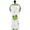 CHIFIGNO Cute Cartoon Frog White Golf Club Covers per uomini donne PU Cuoio Golf Headcovers con numero tag per driver ibrido legno