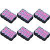 DEEPCRAFF 6 Pezzi Ammortizzatore con Design Cartone Animato Divertente per Racchetta da Tennis in Silicone Porpora e Lettere, Resistente All'attrito, per Allenamento e Gioco Casuale