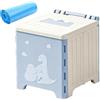 Generic Vasino portatile - WC da viaggio pieghevole per bambini, 23 x 22 x 23 cm, con poggiapiedi antiscivolo, design leggero a forma di dinosauro, per camper, escursioni, viaggi su strada, versatile sedile