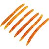 Generic Esca da Pesca a Verme Riflettente con Noodle 6 Pezzi Accessorio Morbido in PVC per Pescatori Seri 14 Cm (giallo arancio)