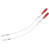 Tufgo 2 clip per pialla con filo di acciaio, per pesca a traina offshore, tensione regolabile, accessorio per discesa da 49 mm, rosso, nero, giallo (giallo)