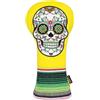 APOMNG Copri Testa per Putter da Golf Magnetico - Pelle PU Fatto a Mano - Adatto alla Maggior Parte dei Putter - Interno Morbido - Design Ricamato Accattivante,Giallo