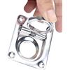 LLOOPK Fibbia da Pavimento Marina, Accessori Hardware Marini in Acciaio Inossidabile Stampaggio Quadrato Rotondo E Fusione in Acciaio Inossidabile 316, Hardware Marino(1202S-65mm*55mm)