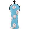 CHIFIGNO Coperture per mazze da golf per driver in legno ibrido bianco baseball blu pelle PU coperture per mazze da golf con etichette intercambiabili, per donne e uomini