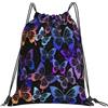 Generic Zaino con Coulisse Butterfly 03 Sacca da Palestra Pieghevole Drawstring Backpack Impermeabile Sportiva Zainetto per Viaggi Unisex Vacanze