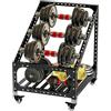Generico Scaffale For Manubri A 2/3 Livelli, Espositore For Attrezzature Sportive Con Rotelle Bloccabili, Telaio In Acciaio Al Carbonio, Capacità Di Carico 100 Kg, For Uso Commerciale(Black,47.5x45x37.5cm)