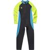 TUXCAXI Costume da Bagno Intero a Maniche Lunghe, Costume da Bagno Traspirante per Bambini in Avventure in Spiaggia, da UPF50, Protezione Anti-Rash, Surf per, Grigio+Giallo, M