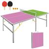 SculPong Tavolo da ping pong pieghevole di medie dimensioni con rete, pagaie e palline, in MDF multiuso, da 1,8 m x 91,8 cm, per bambini, adolescenti e adulti, compatto e portatile, nero