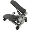 YIFAA Stepper con Display LCD e Power Ropes, Stepper Fitness Casa (Nero Grigio)