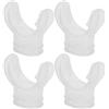 Omquot Boccaglio da snorkeling, set di attrezzature subacquee in silicone per immersioni in acque profonde, bocca a forma di U per un uso confortevole, 4 pezzi, per testa secondaria, tubo di