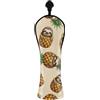 CHIFIGNO Copritesta per mazze da golf, motivo bradipo e ananas, beige, per driver ibridi in legno, unisex, in pelle PU con etichette intercambiabili