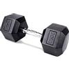 unycos - Manubri Esagonali Gommati - Pesi Palestra Manubri - Manubrio Corto per Allenamento Funzionale | Ideali per Esercizi in Casa e Palestra, Uso All'aperto - Pesi per Fitness (1 unità x 15 Kg)