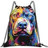 Generic Zaino con Coulisse Colorful Dog Borsa con Coulisse Leggero Drawstring Backpack Resistente Sacca da Palestra per Vacanze Viaggi Spiaggia