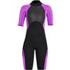 Topiky Muta da Bagno Intera a Maniche Corte da Donna, Muta da Sub in Neoprene da 2 Mm UPF50+ Elasticizzata in 4 Vie, Termica per Immersioni Surf Nuoto Sport Acquatici (M)
